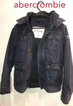 アバクロAbercrombie キッズ　ミリタリージャケット　ネイビー