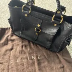 超美品セリーヌCELINEハンドバッグ ブギーバッグ レザー ブラック廃盤レア品