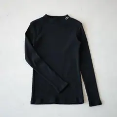 LACOSTE ラコステ　ボトルネック リブ ロングスリーブ Ｔシャツ　紺のサムネイル