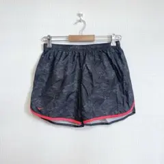 ミズノ ランニングパンツ L レディース ショートパンツ 幾何学 黒 ピンク
