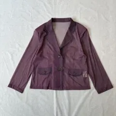 vintage シアージャケット バーガンディ 昭和レトロ 大人上品 きれいめのサムネイル