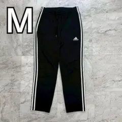 アディダス　トラックパンツ　メンズ　M　ブラック　パフォーマンスロゴ　刺繍ロゴ