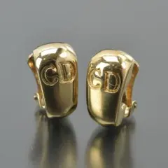 美品ディオール イヤリング CDロゴ 両耳 ゴールド ChristianDior