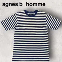 【日本製】アニエスベーオム ボーダー Tシャツ ネイビー×ホワイト サイズ1