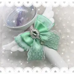 キンブレリボン ペンライトリボン 黄緑 ミントグリーン 羽付き Sドロップ