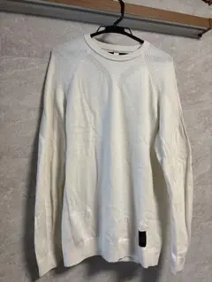 adidas ゴルフ ニット セーター 長袖 ホワイト メンズM