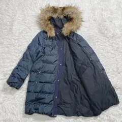 ナノユニバース　リバーシブル　中綿ジャケット　コート　ネイビー　FREE