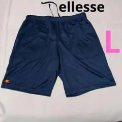 ネイビー ellesse ハーフパンツ L ドライメッシュ ショートパンツ