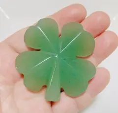 ラスト6点❤️天然石グリーンアベンチュリン大きめクローバー四つ葉　握り石❤️浄化済み