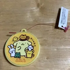 サンリオ ポムポムプリン ポケット付きキーホルダー さくらんぼ セリア