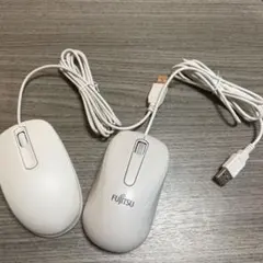 Fujitsu マウス 3個セット ホワイト - メルカリ