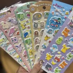 【海外公式品】ポケモン ぷっくりシール6枚セット
