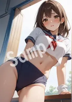 JK グラビア アニメファンアート A4 ポスター イラスト ★00150399