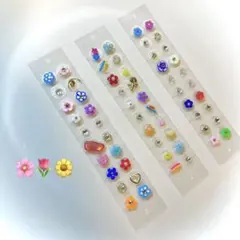 【新作】耳ツボジュエリー60粒✳︎お花✳︎カラフル