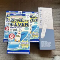 冷えピタByeBye-FEVER 冷却シート 15枚入3箱シャワーヘッド付きのサムネイル