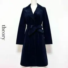 Theory セオリー　スプリングコート　ガウンコート　ロング　ネイビー Theory セオリー スプリングコート ガウンコート ロング ネイビー