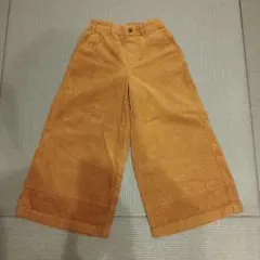 ワイドパンツ　コーデュロイ　茶　140