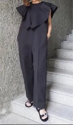 yossy様】カデュネ CADUNE 川上桃子コラボ 袖フリルオールインワン