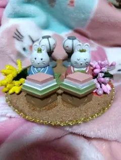 オリジナル　うさぎの雛人形 ひな祭り飾り