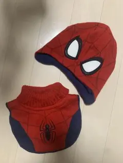 スパイダーマン ニット帽とネックウォーマーセット