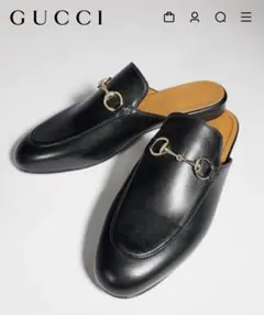 美品　GUCCI プリンスタウン レザー スリッパ ホースビット　スリッポンのサムネイル