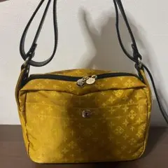 ☆開店セール☆使用数日 美品 ラシット レザー×モノグラムナイロン ショルダー③