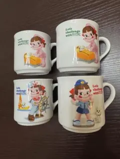 不二家 ペコちゃん マグカップ 4個セットのサムネイル