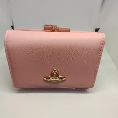 106ピンク値下げ！ヴィヴィアンウエストウッド折り財布財布がま口 アウトレット