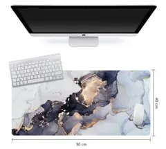 iCasso マウスパッド ゲーミング 大型 90x40cm 大理石柄