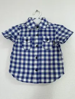 BeBe チェック柄 半袖シャツ 100cm