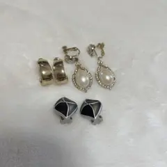 昭和レトロ　ヴィンテージ　イヤリング　3点セット