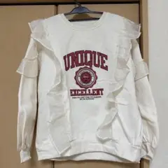 UNIQUE EXCELLET フリルトレーナー