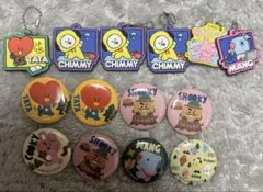 BT21 キャラクター　缶バッジ・キーホルダー