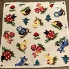 フェィラーハイジフレンズフォレスト　アイボリー　ハンカチ