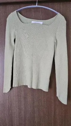 ラグナムーン リブニット ライトグリーン