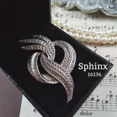 Sphinx スフィンクス マーカサイトブローチ 流線型 リボン ヴィンテージ
