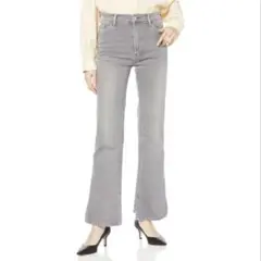 ミラオーウェン 裾スリットスリムストレートデニム