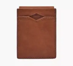 FOSSIL ブラウンレザー カードケース