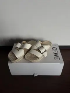 a*n様 LOEWE ロエベ イーズ バックル フラット サンダル ベージュ 2