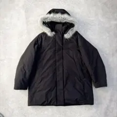 UNIQLO ハイブリッドダウンコート　ファー　黒　Lサイズ