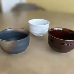 抹茶碗 茶碗 茶道具 茶器 小鉢 ボウル 陶器 和食器 3個セットのサムネイル