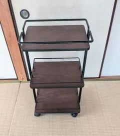 木製 ヴィンテージコスメワゴン ドレッサー キャスター付き - メルカリ