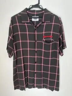 クエンチ　QUENCH 半袖チェックシャツ　ボーリングシャツ　Ｌのサムネイル