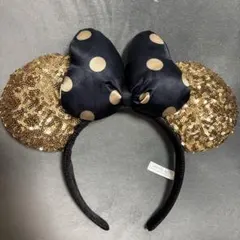 ディズニー カチューシャ スパンコール ゴールド