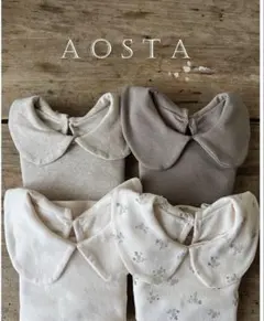 AOSTA 襟付き長袖トップス Lサイズ ブラウン　韓国子供服