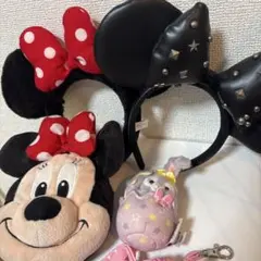 ミニーマウス カチューシャ スタッズ付き