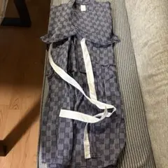 男の子用 浴衣 120cm 青と白の格子柄 着物