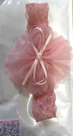 ヘアバンド ベビー　花　フラワー　ピンク　飾り　髪飾り　幼児　ひな祭り　七五三