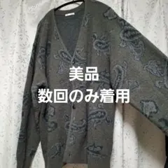 美品　GU ペイズリー柄 カーディガン 　メンズXL