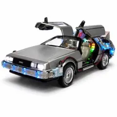 【LED点灯】バックトゥザフューチャー デロリアン 1/18 パーツ付 BTTFのサムネイル